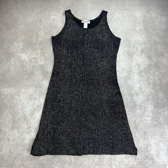 Ronni Nicole by Ouida Black Glitter Knit Tank Dress & Cardigan Twin Set Size 12 - Picture 9 of 12
